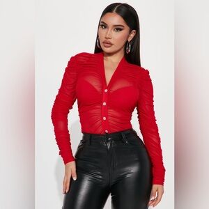 REBECCA RUCHED BLOUSE